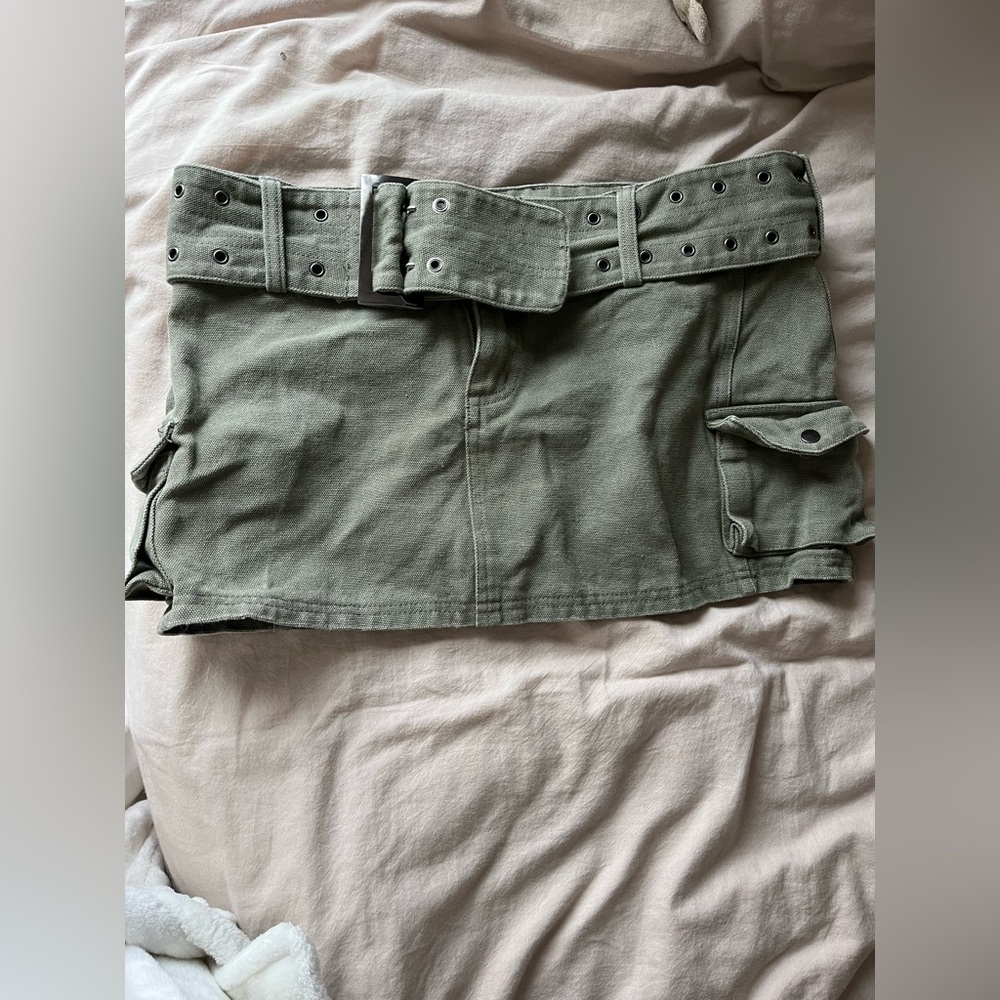 Princess Polly Iconic Cargo Mini Skirt Olive Green